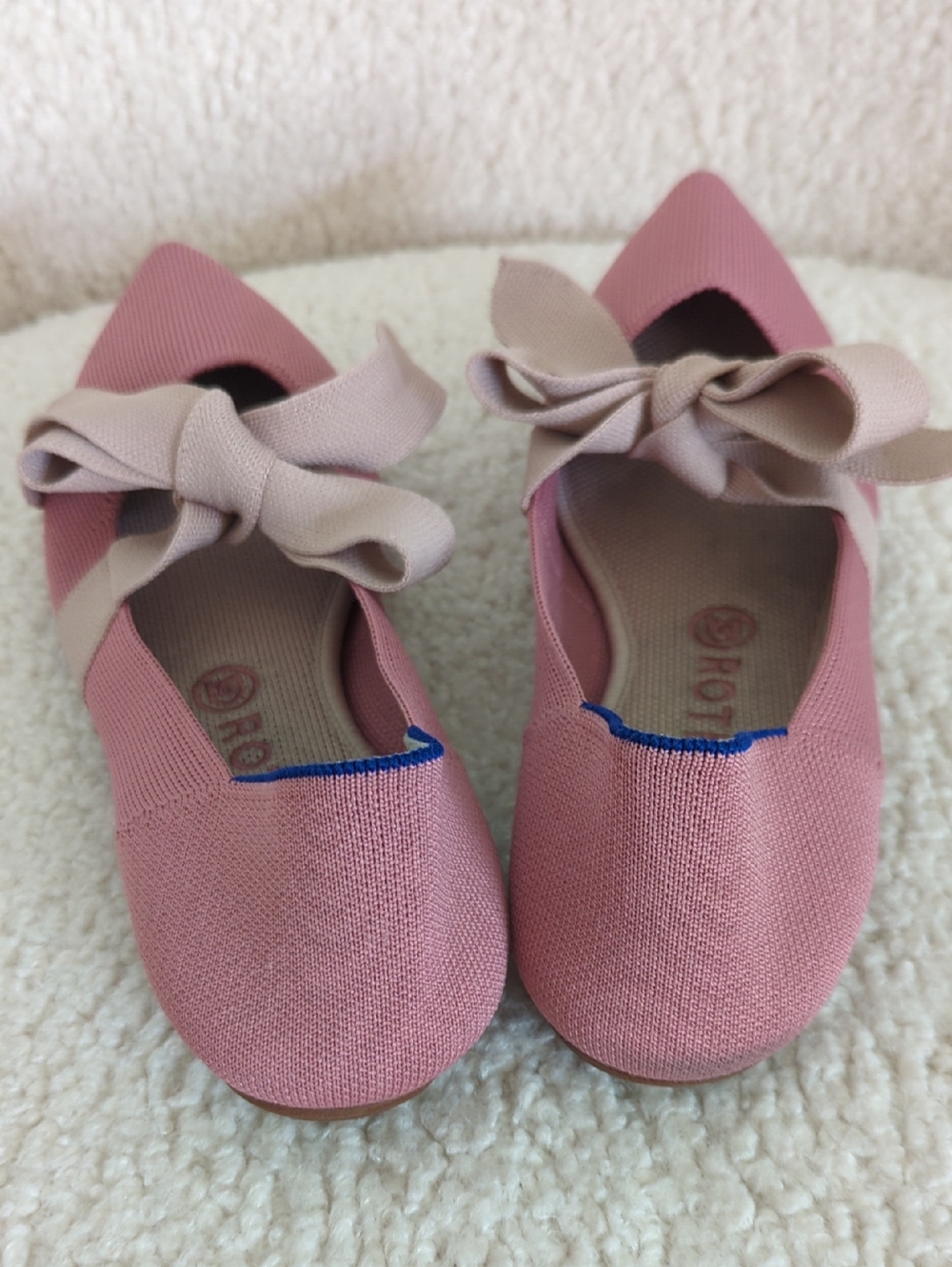 Rothy's Rosebud Pink Bow Mary Jane Ballet Flats - Picture 5 of 14